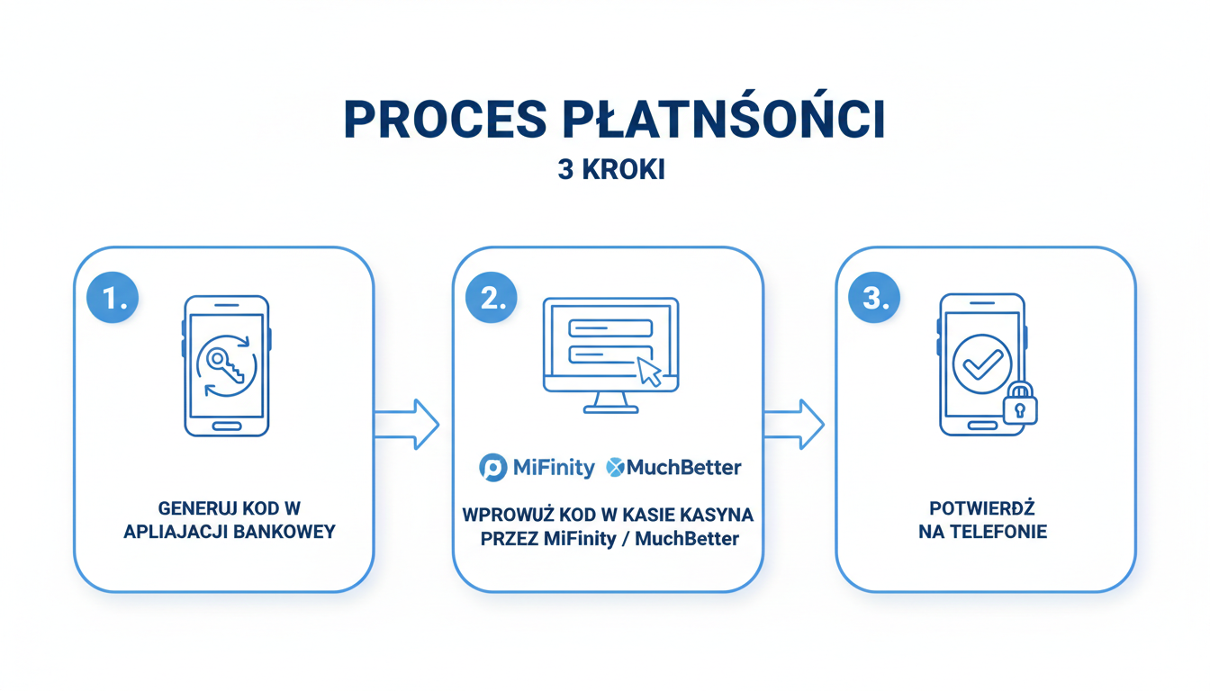 Schemat procesu płatności BLIK w kasynie online